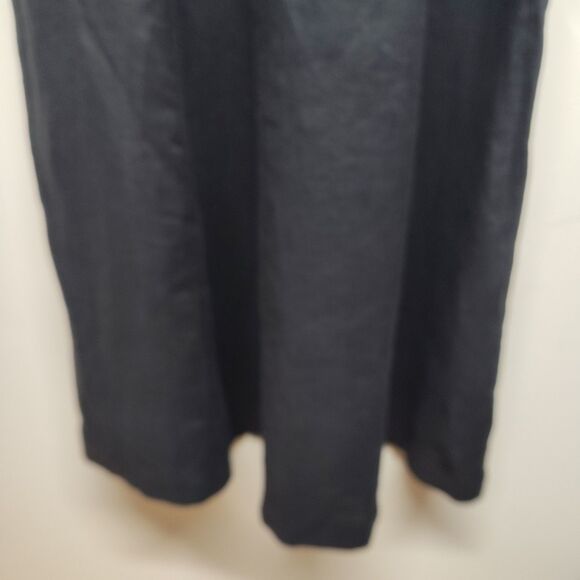 Boden Linen Maxi Dress Women Size 6R Black Short Sleeve Modest Party Feminine - Picture 4 of 9
